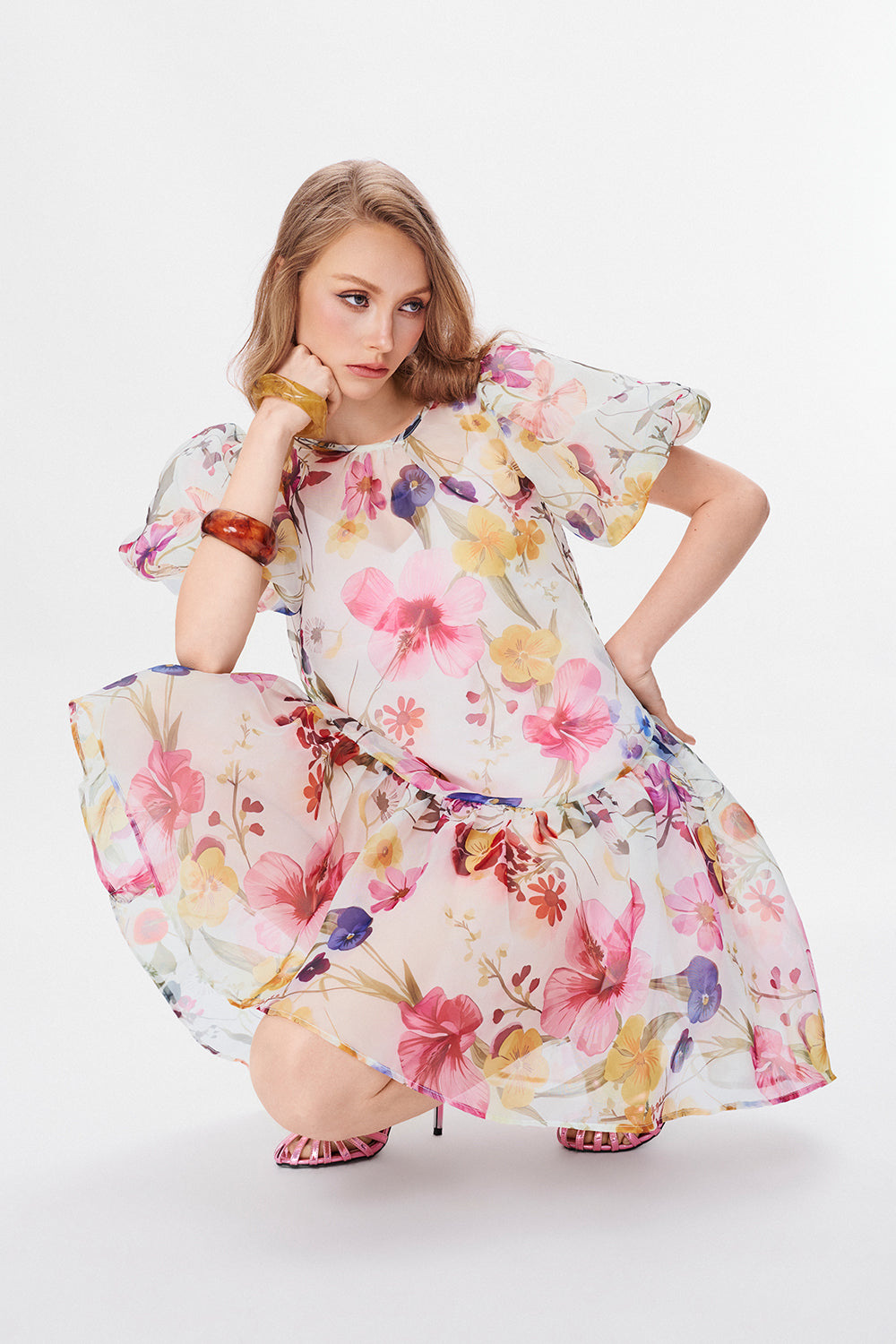 Avélune Puff Sleeve Mini Dress