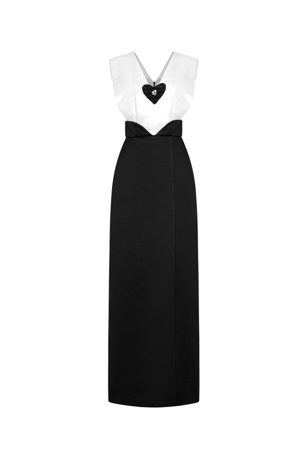 Ophelia A-line V-Neck Polycotton Ankle Length Dress