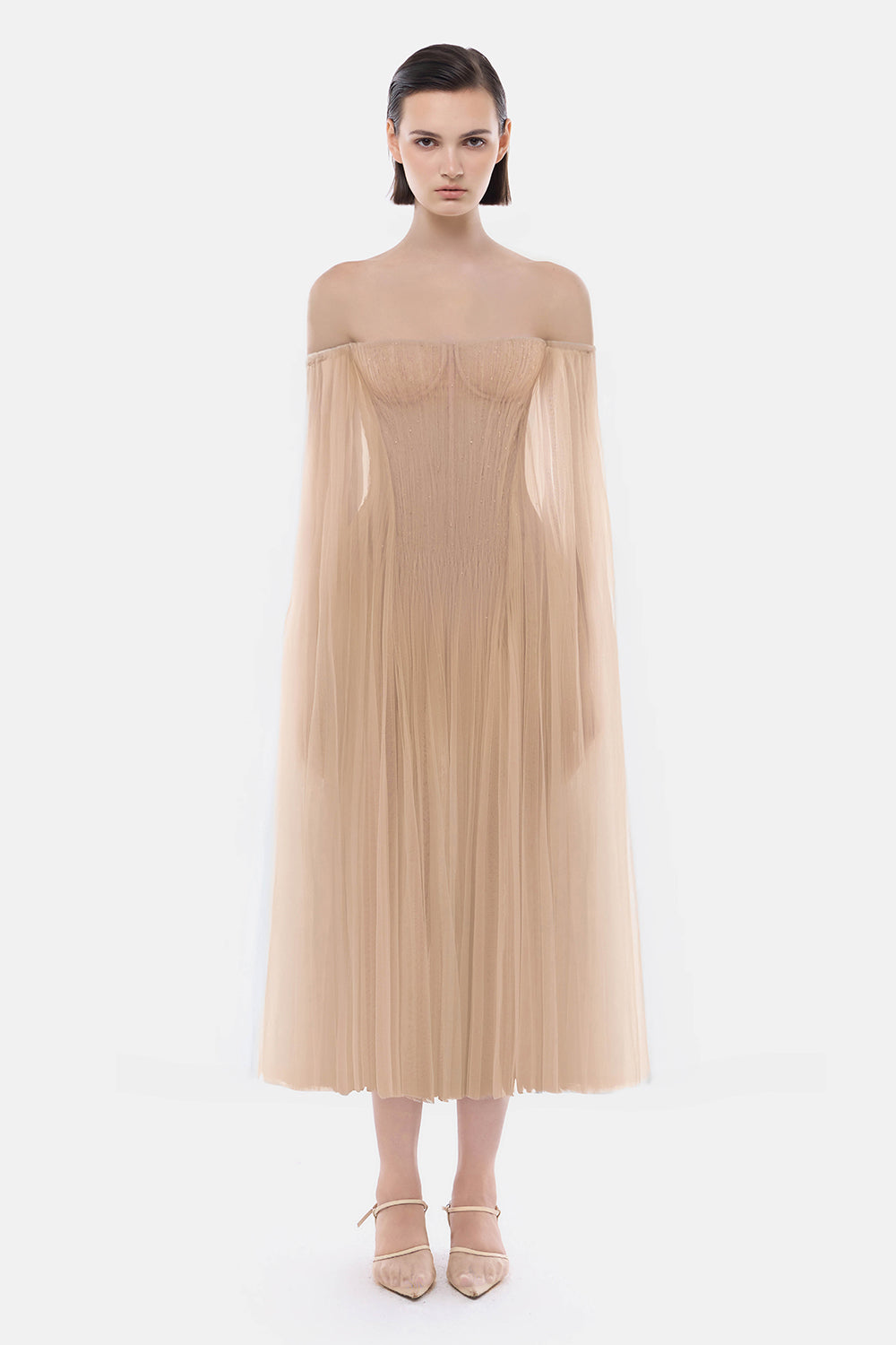 Elia Split Sleeve Midi Dress