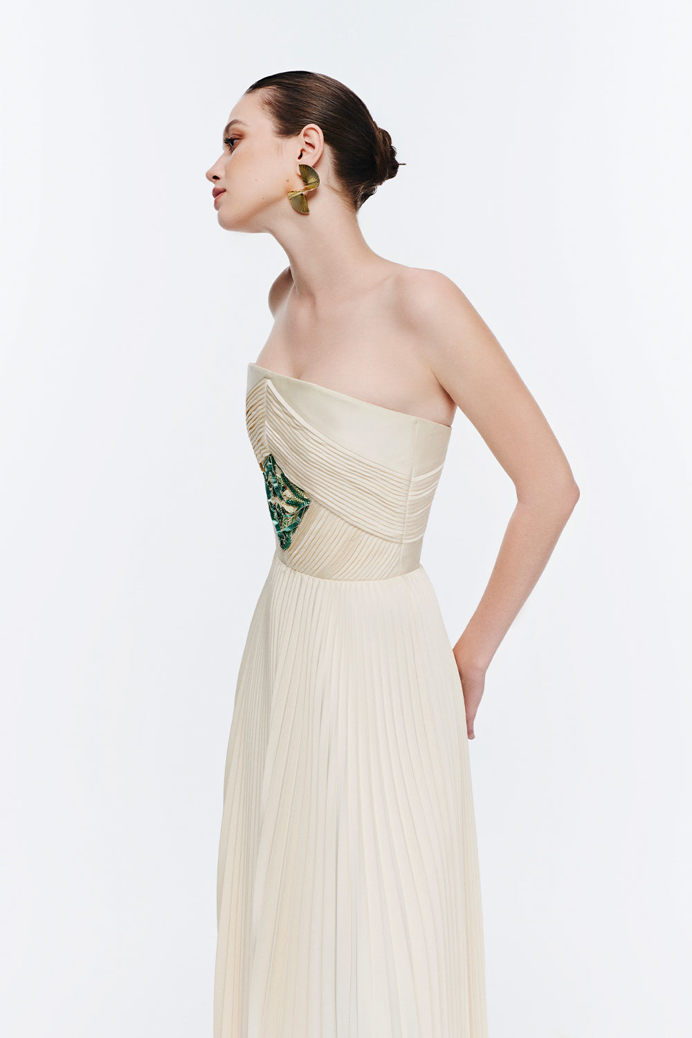 Celeste Straight Across Bead Maxi Dress