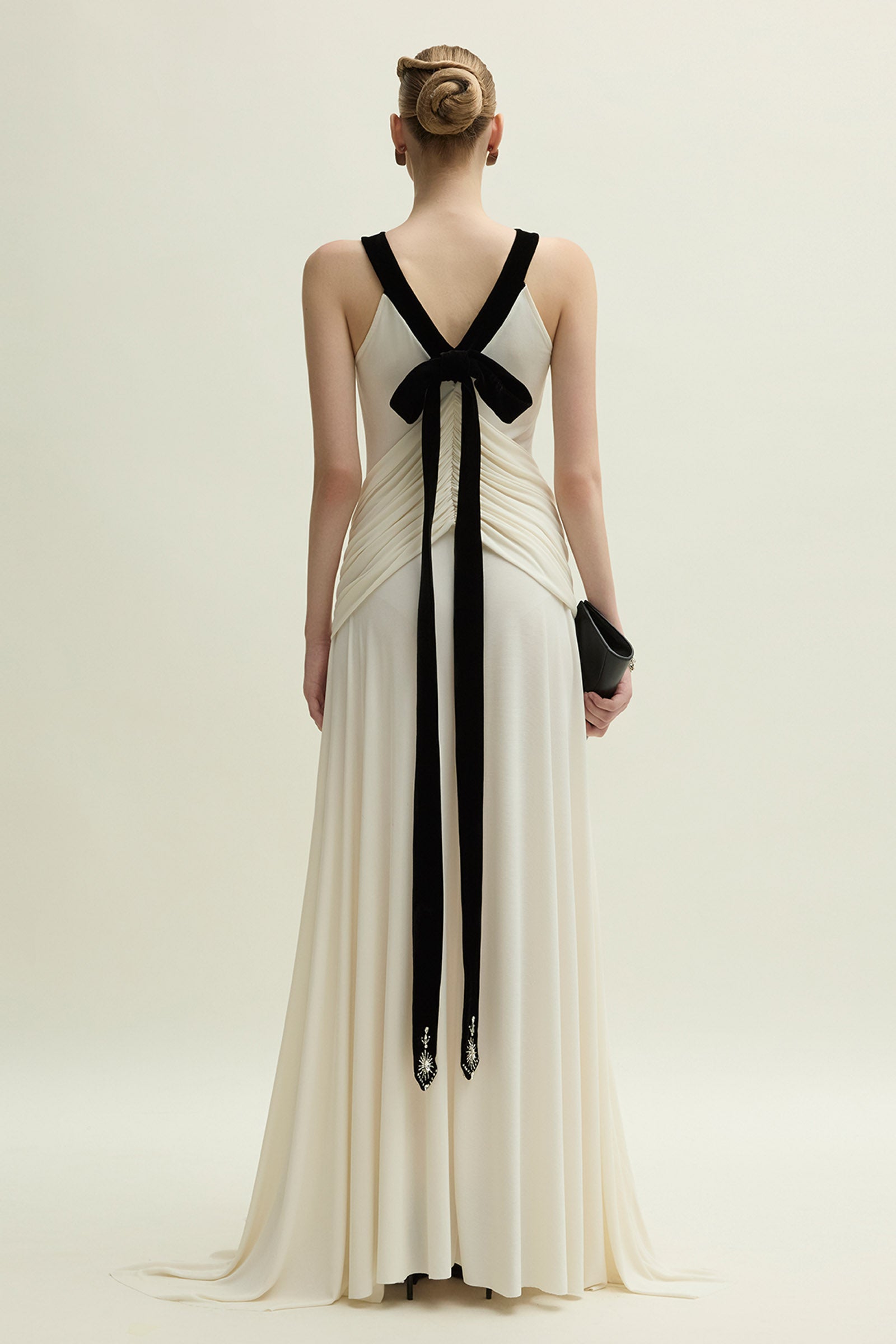 Dorset Halter Draped Maxi Dress