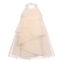 Emily Trapezoid Halter Neck Crinkle Organza Top