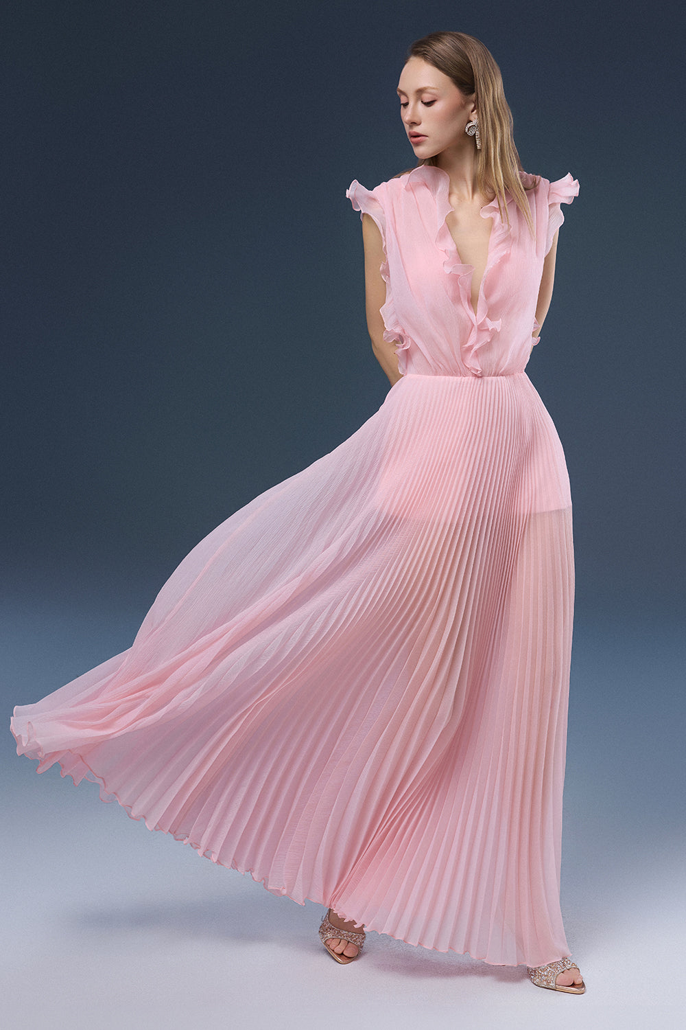 Valencia Ruffle Maxi Dress