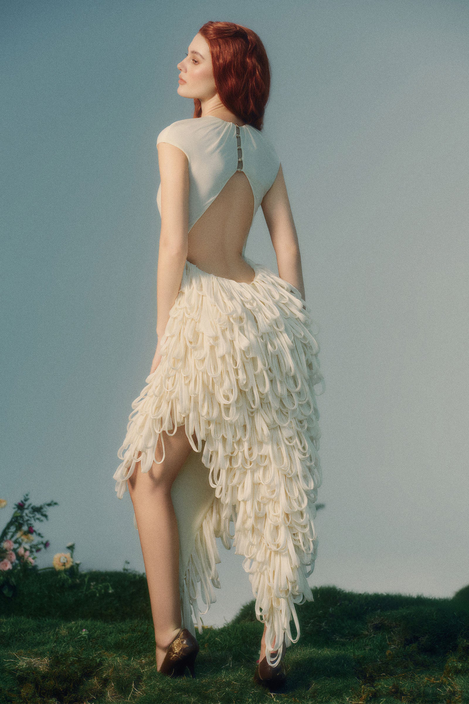 Nerine Fringe Midi Dress
