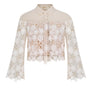 Maria Cropped Collared Neck Lace Shirt