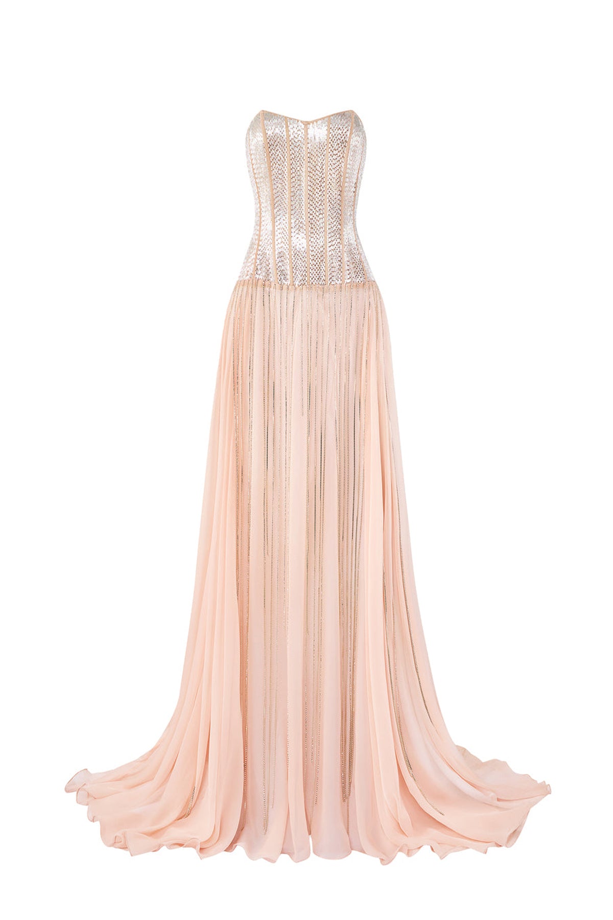 Noxie A-line Sweetheart Neck Chiffon Floor Length Dress