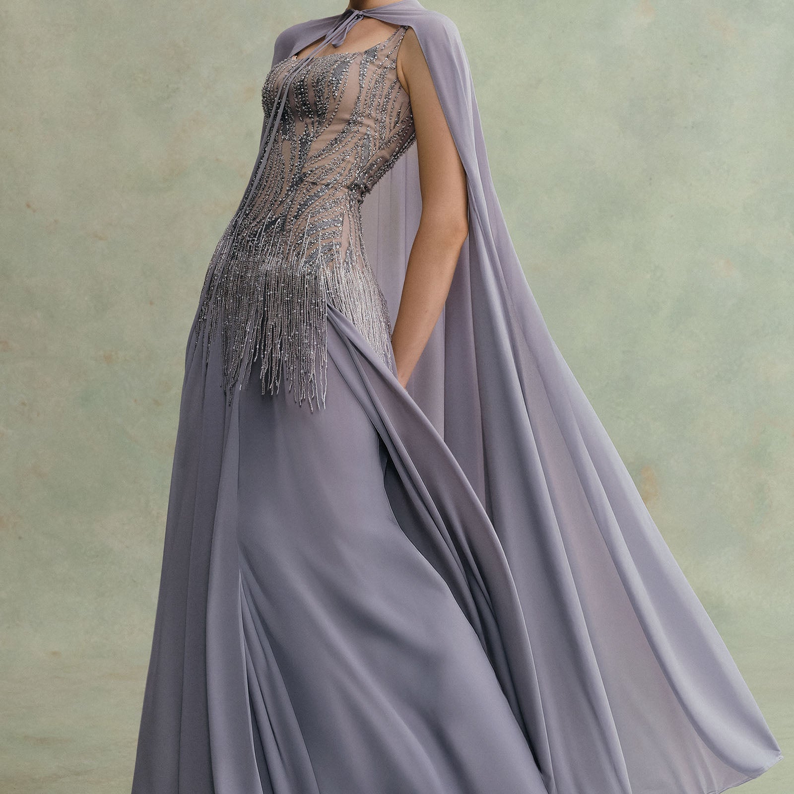 Cinder Round Neck Cape