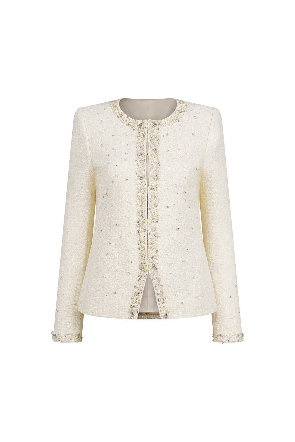 Olivia Straight Square Shoulder Tweed Jacket