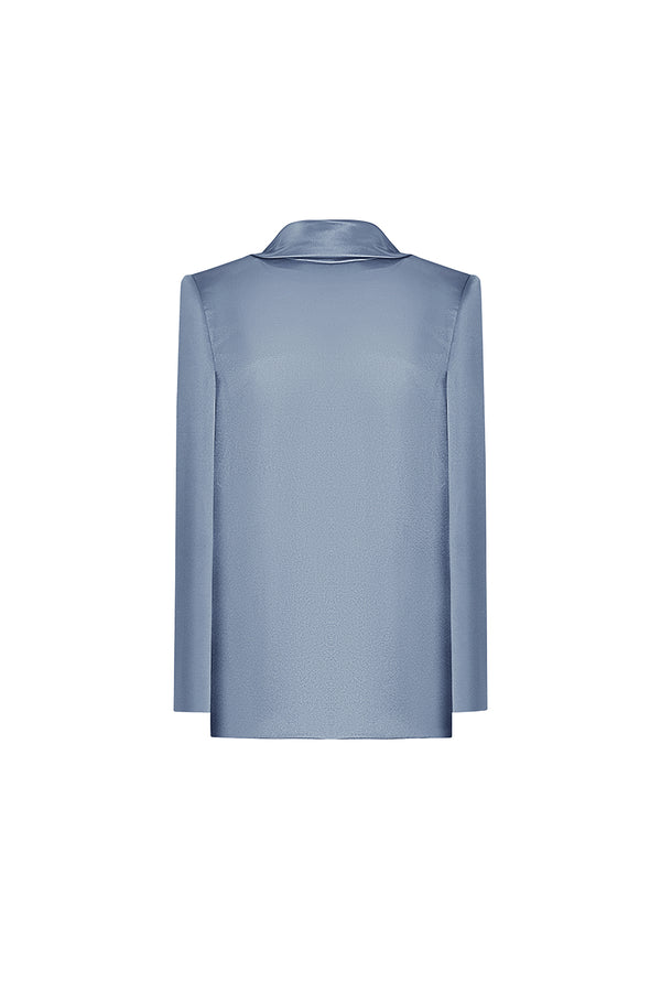 Eldora Straight Long Sleeved Satin Top