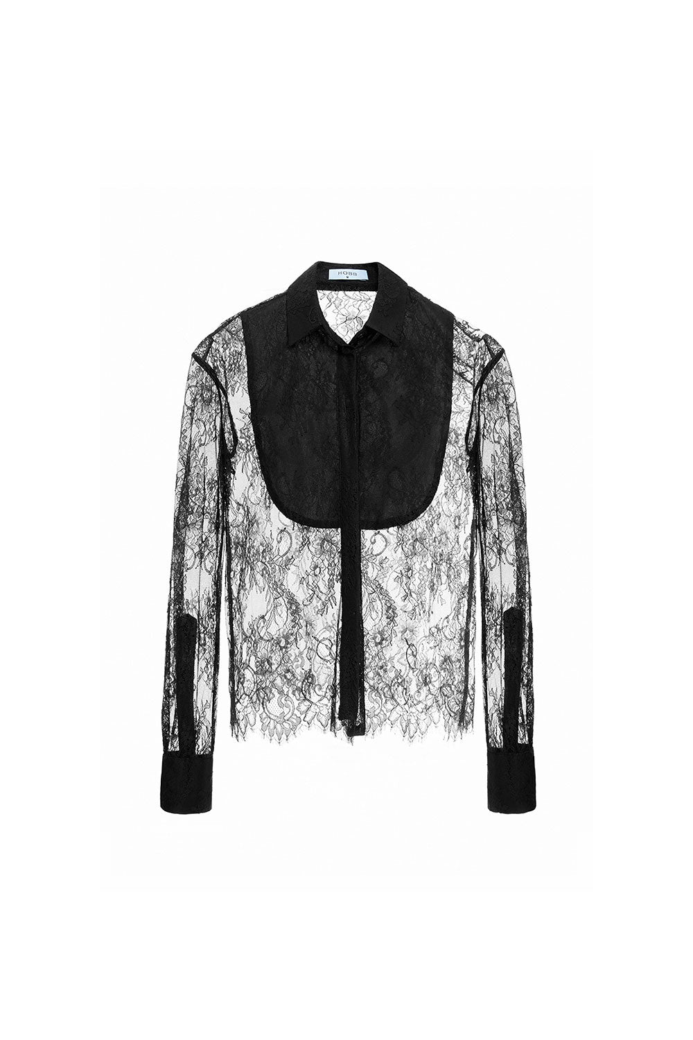 Livia Straight See-Through Lace Shirt