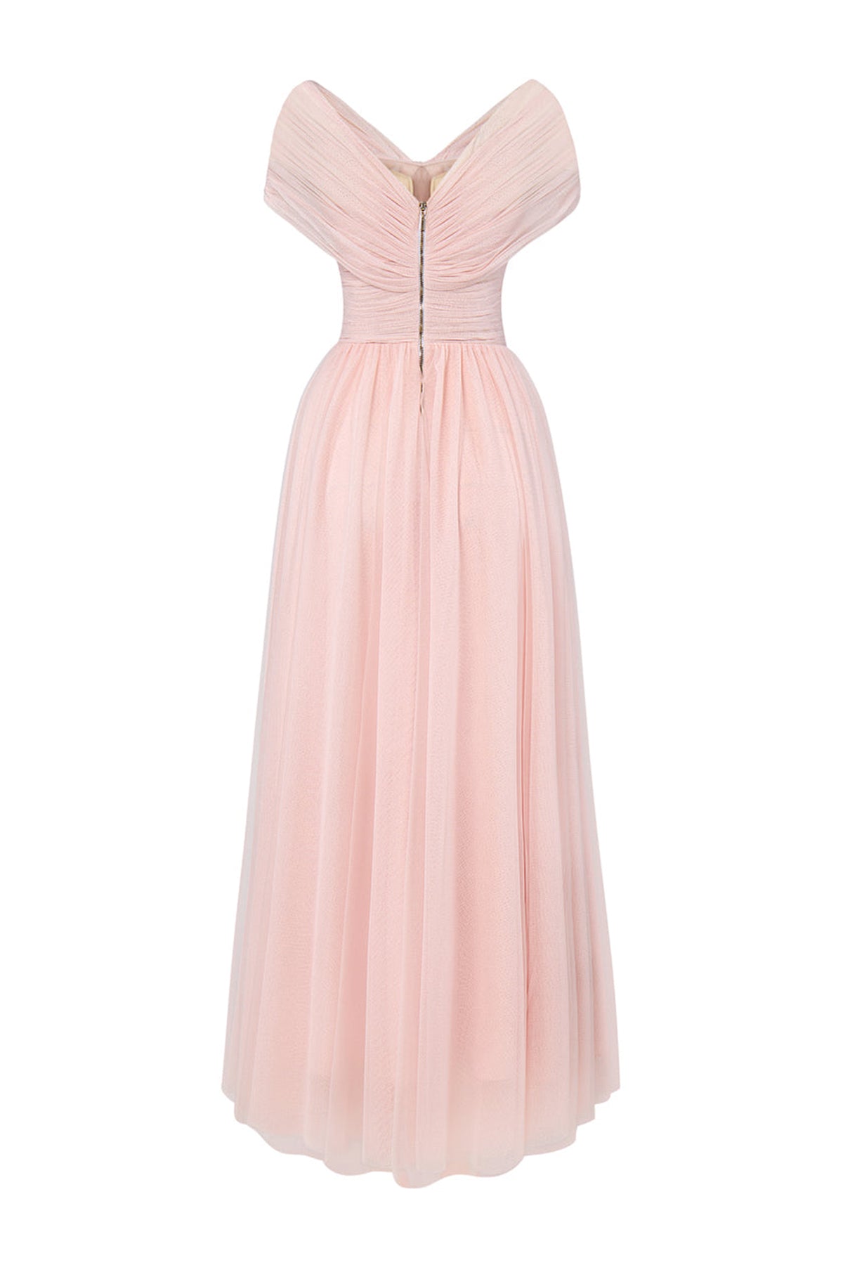 Serinna A-line V-Neck Tulle Midi Dress