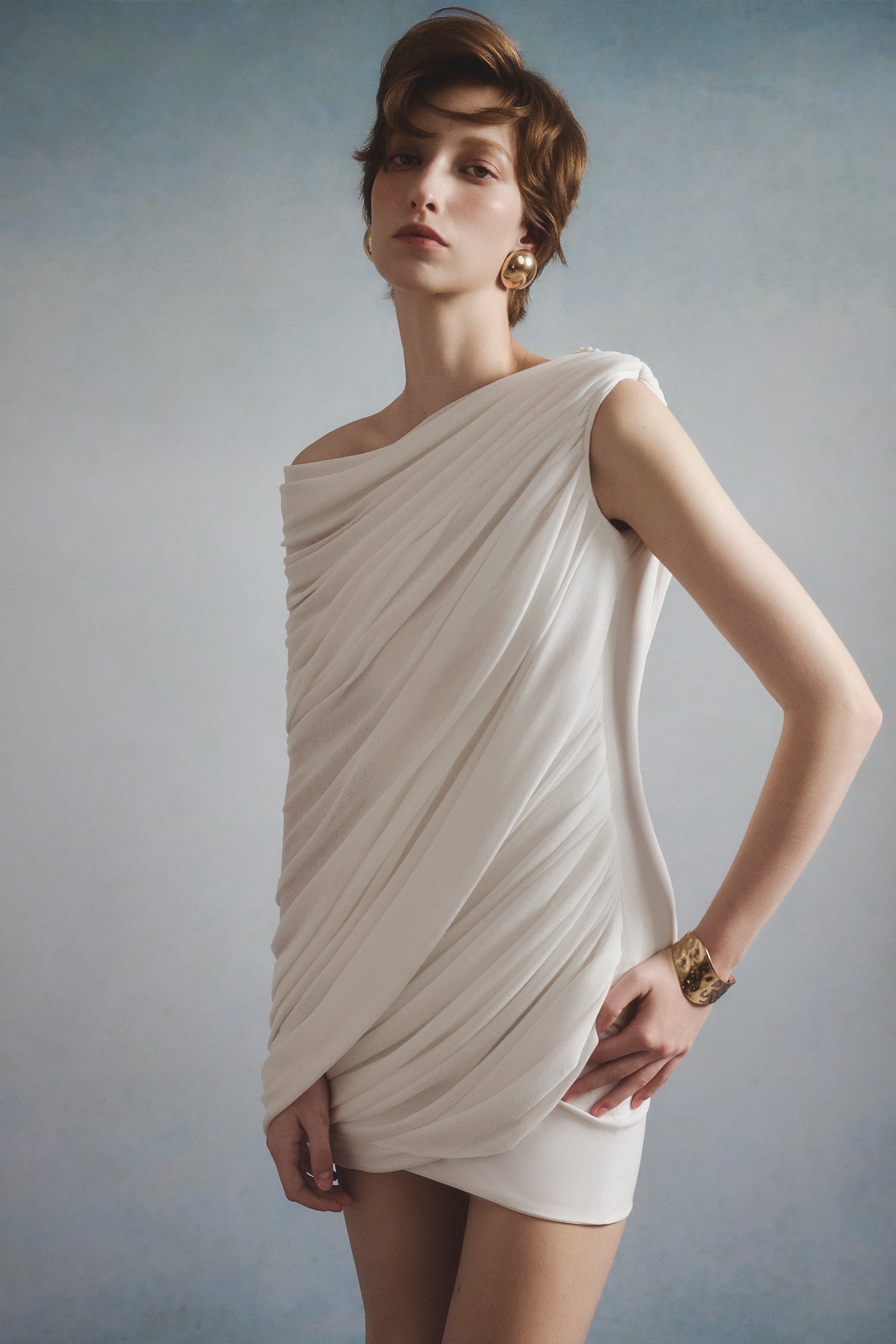 Pure Draped Mini Dress