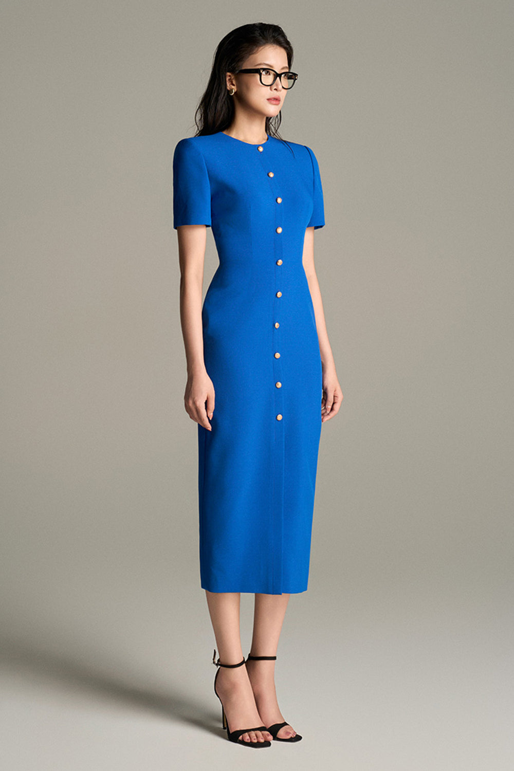 Mireth Button Midi Dress