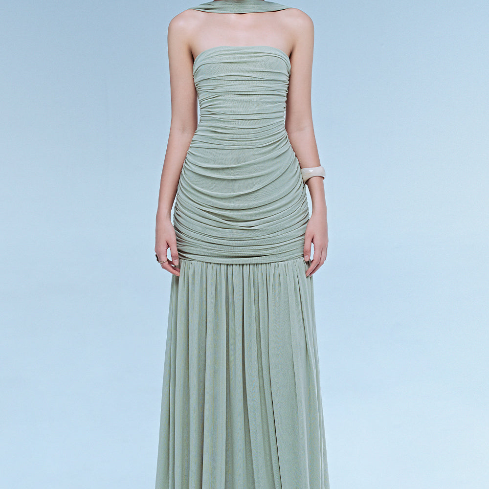 Sassy Choker Neck Maxi Dress