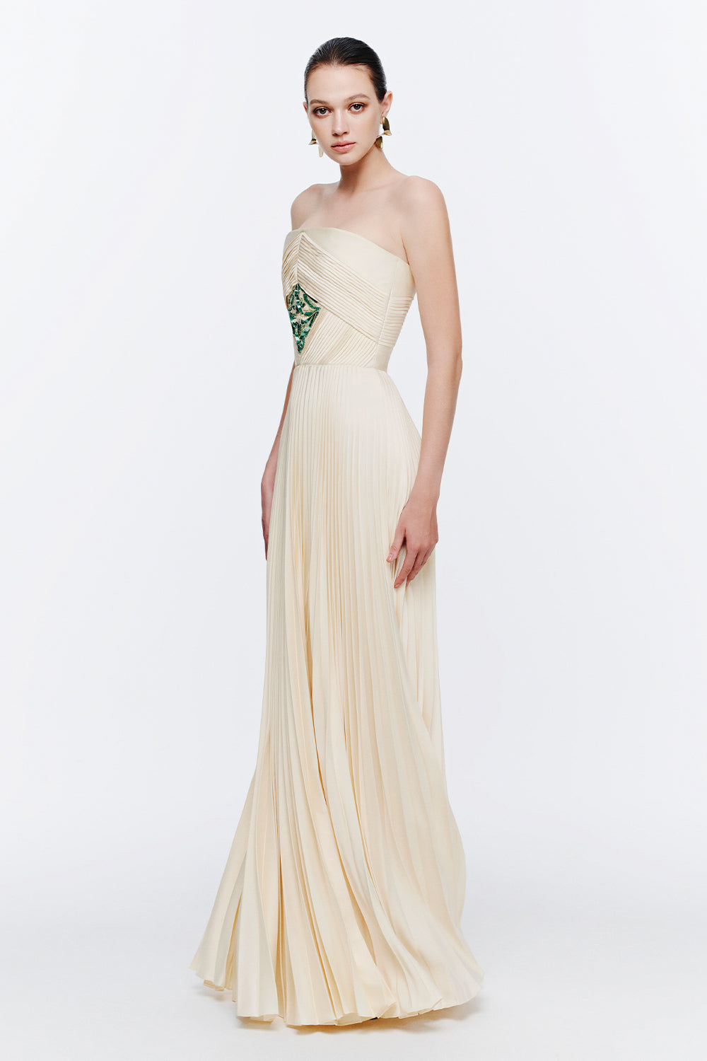 Celeste Straight Across Bead Maxi Dress