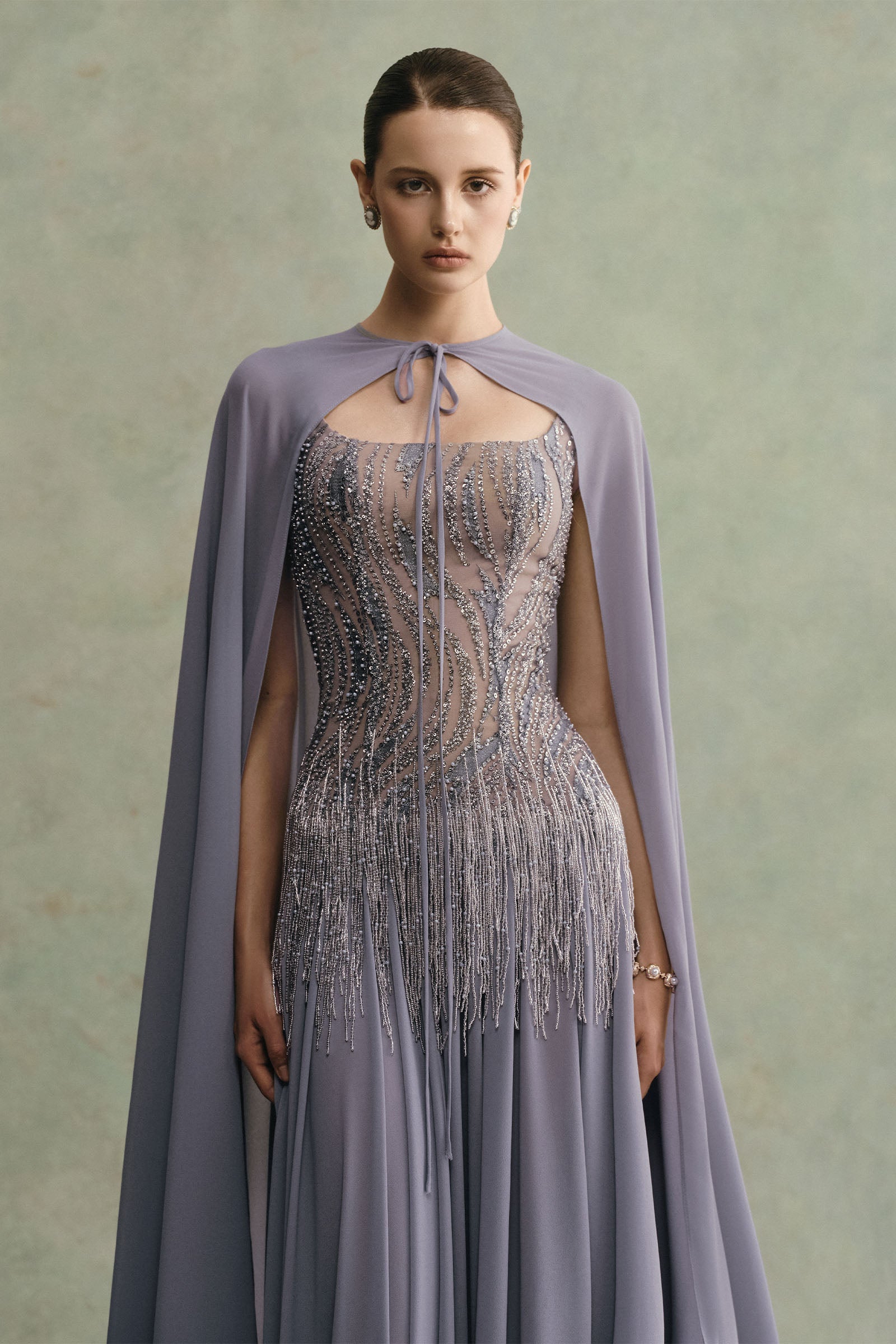 Cinder Round Neck Cape