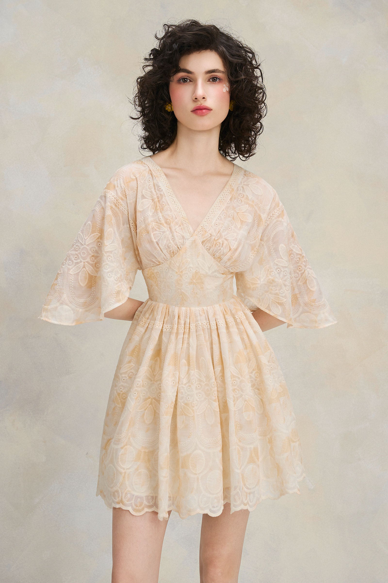 Aria Butterfly Sleeve Mini Dress