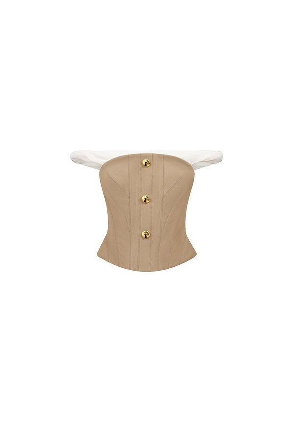 Hazel Bodycon Corset Chino Top