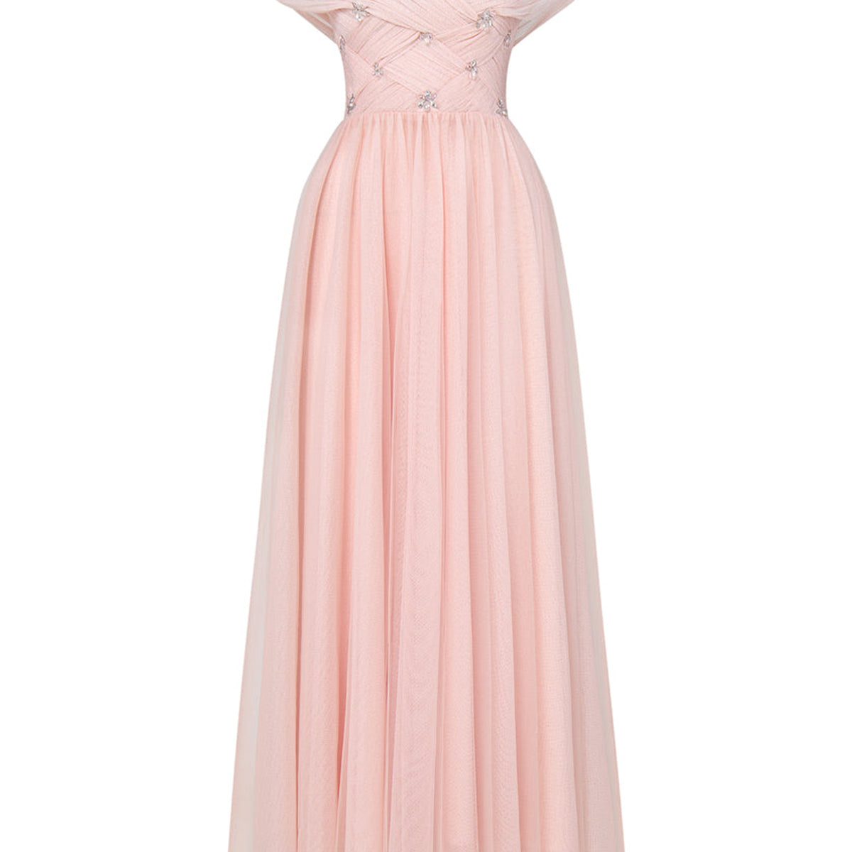 Serinna A-line V-Neck Tulle Midi Dress
