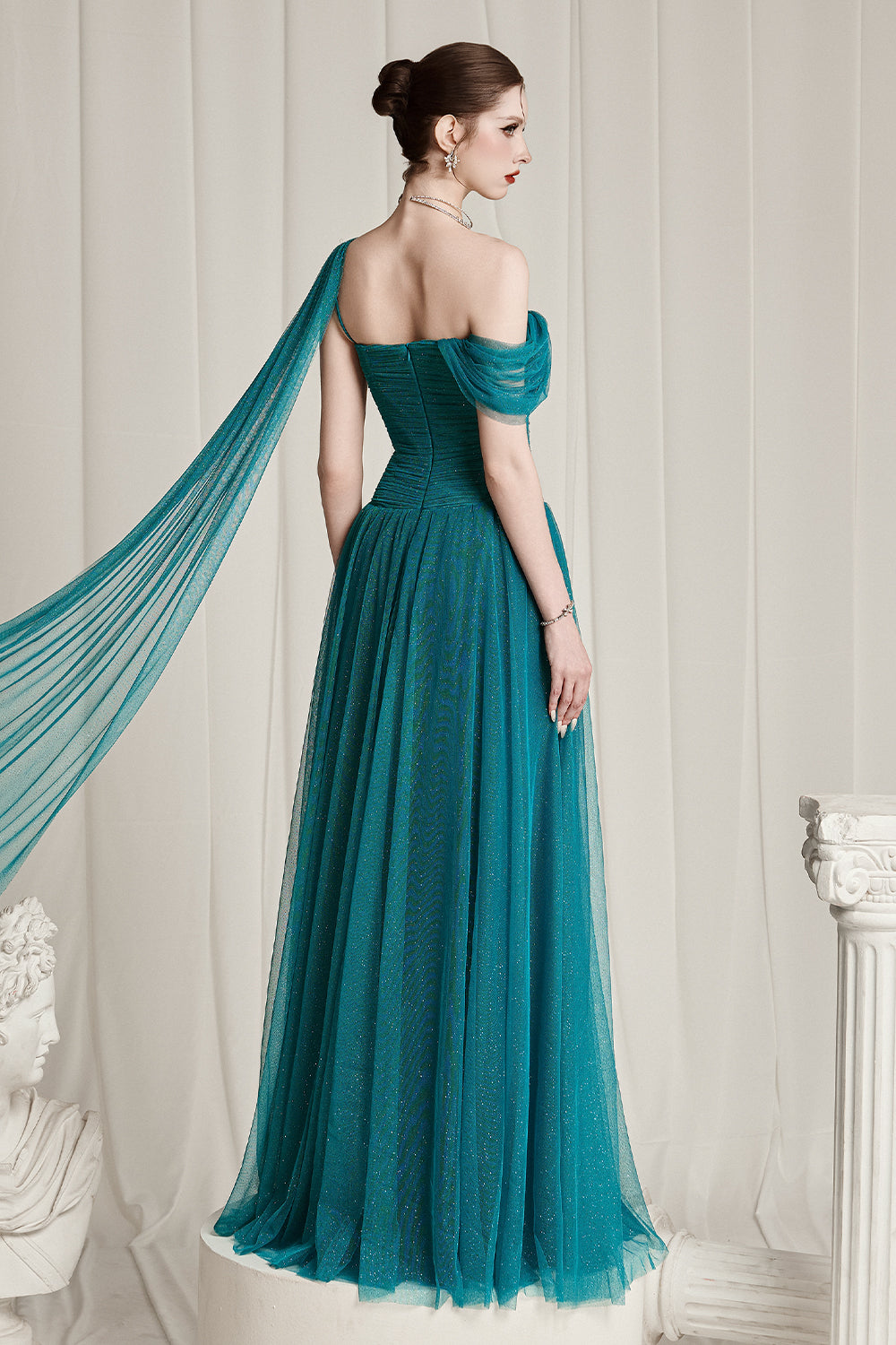 Andromé Asymmetric Neck Maxi Dress