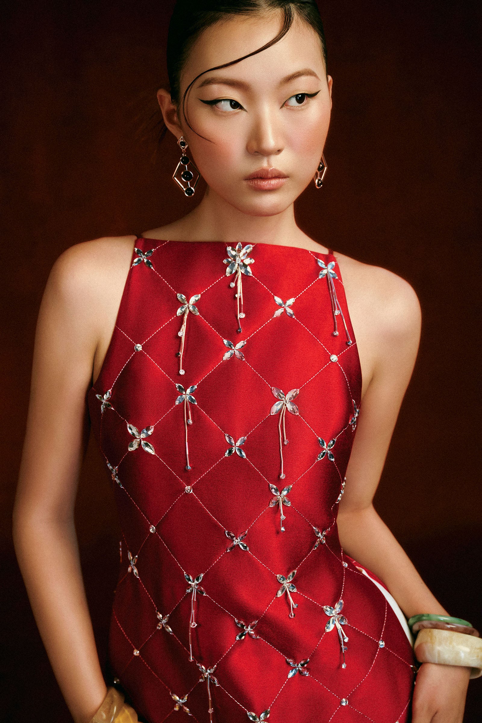 Bach Thuy Rhinestone Ao Dai