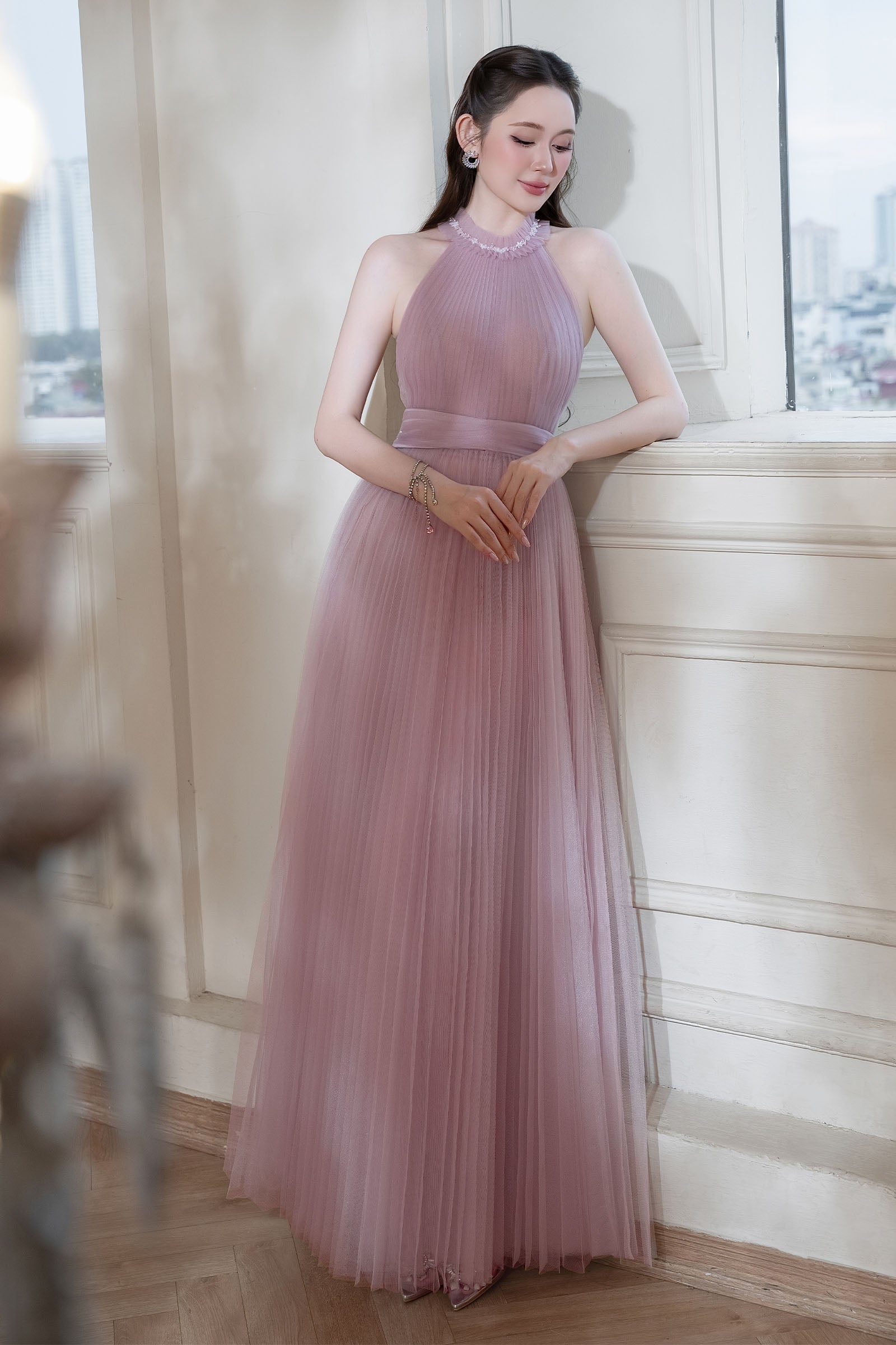 Karina Pleated Maxi Dress