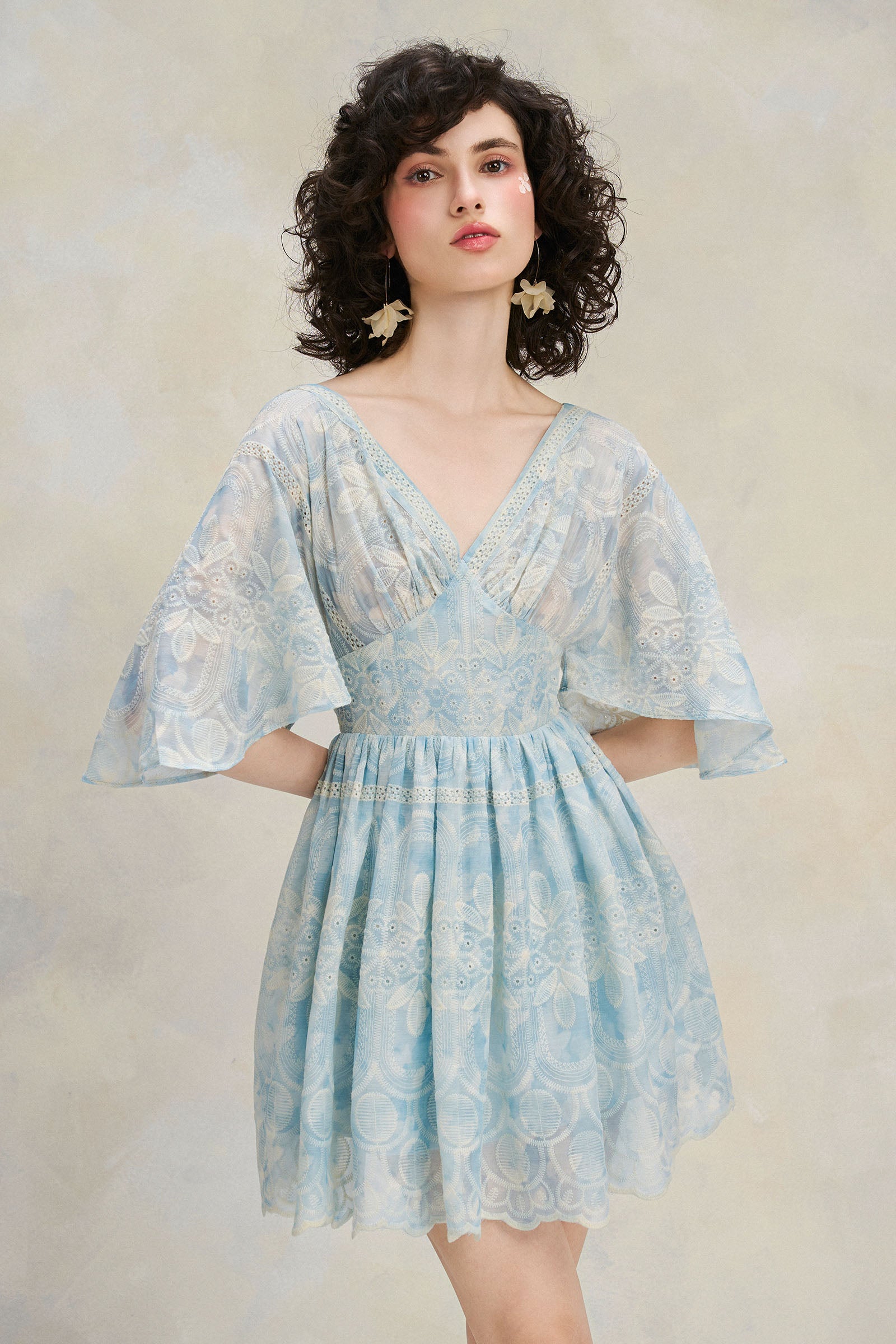 Aria Butterfly Sleeve Mini Dress
