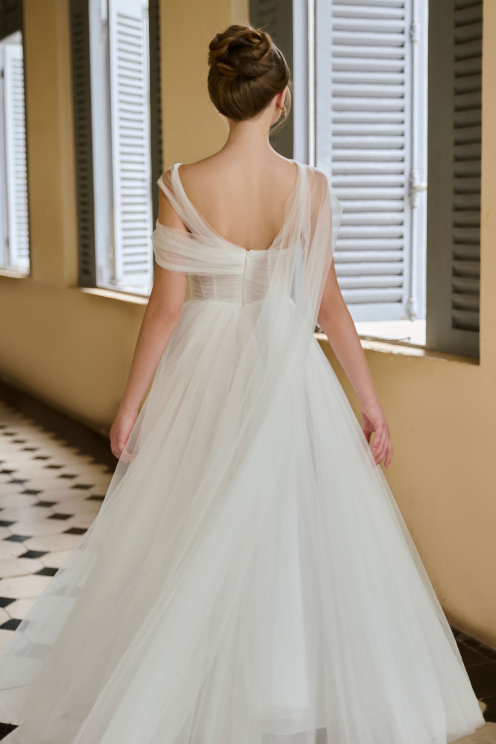 Margaret Asymmetric Neck Maxi Dress