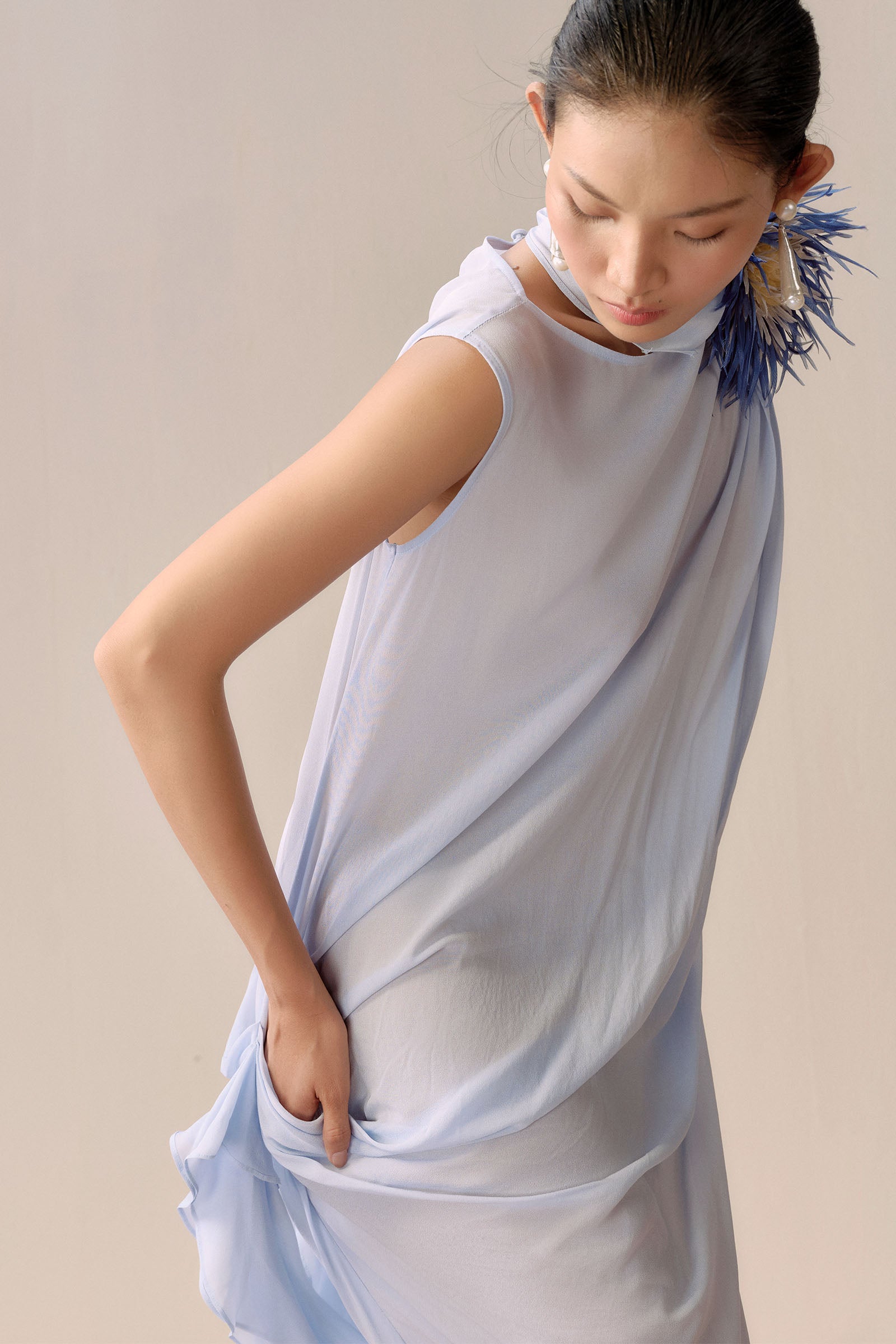 Selene Cape Sleeve Maxi Dress
