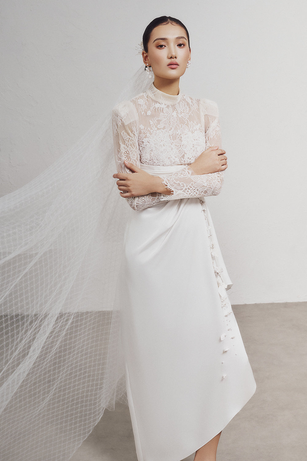 Mikol Asymmetric Midi Dress