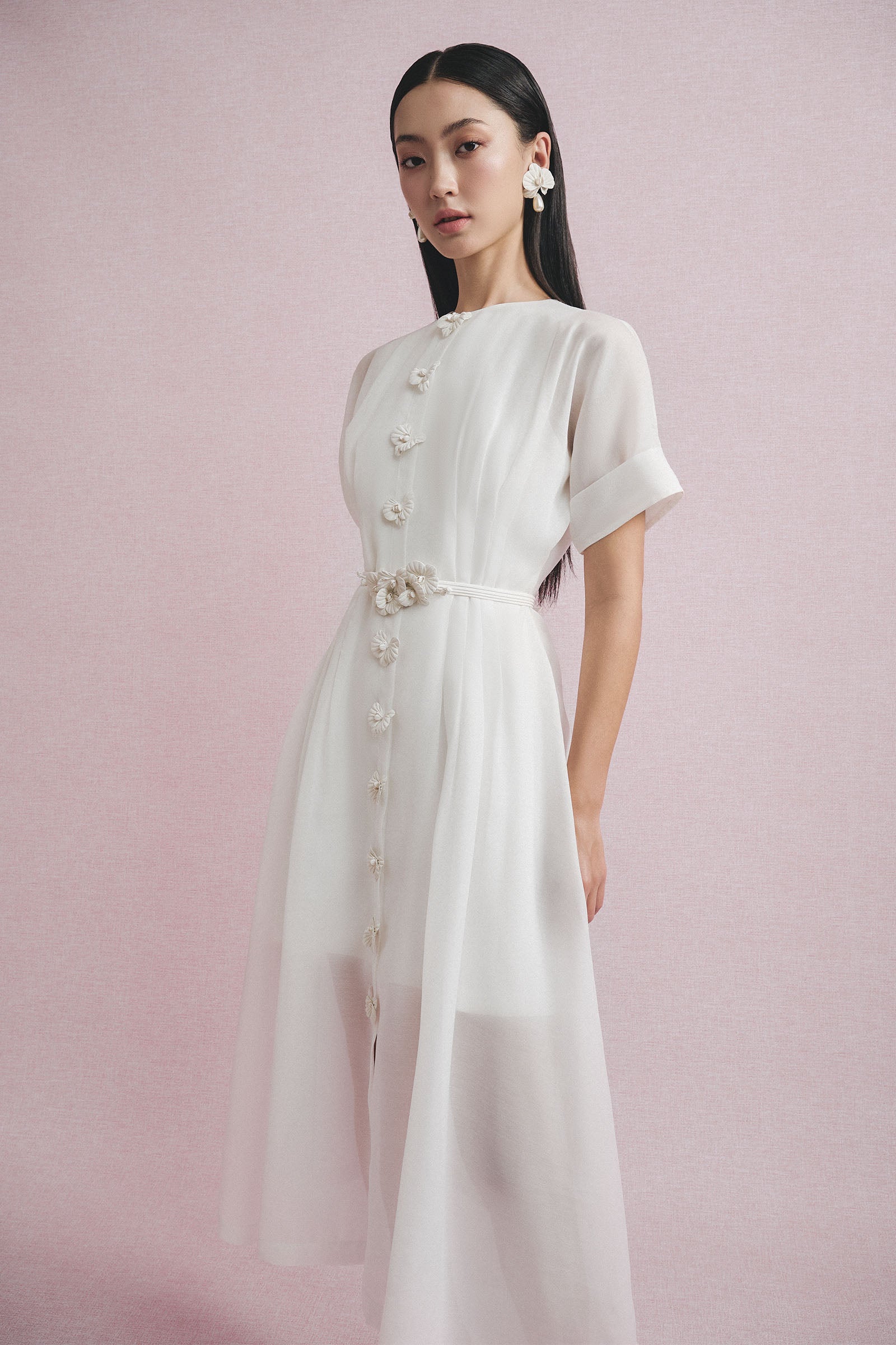 Sisen Applique Midi Dress