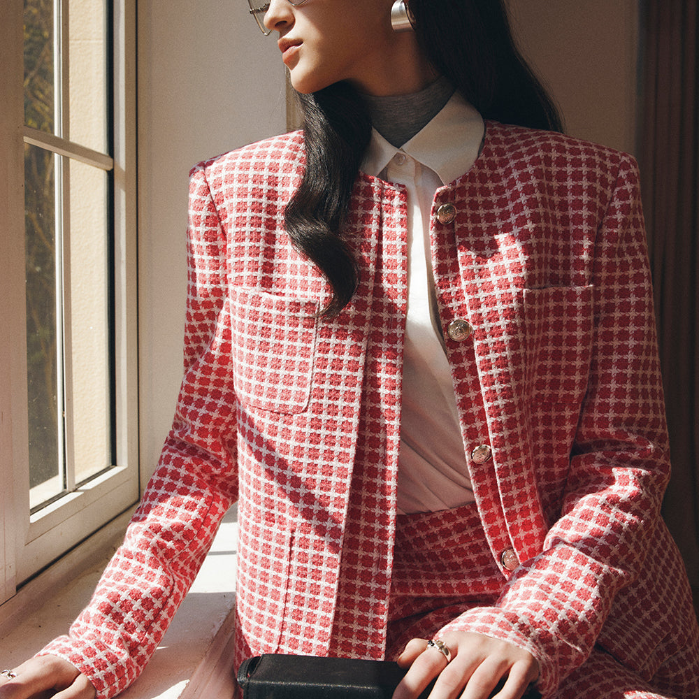 Daniella Round Neck Button Jacket