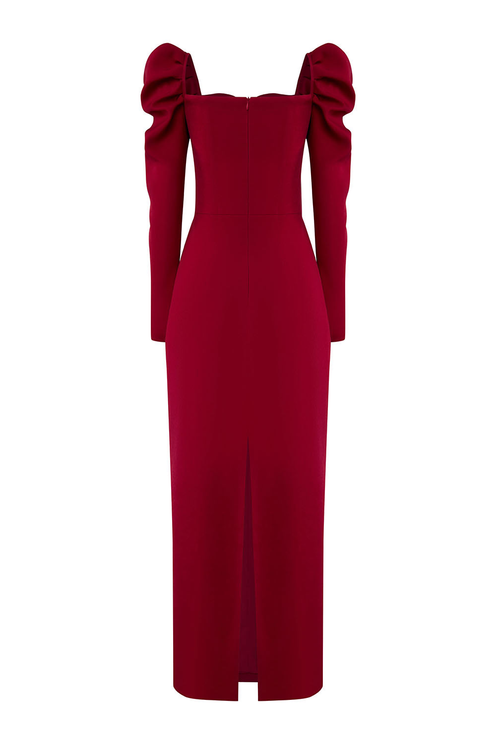 Lunessa Sheath Leg Of Mutton Sleeved Polyester Ankle Length Dress