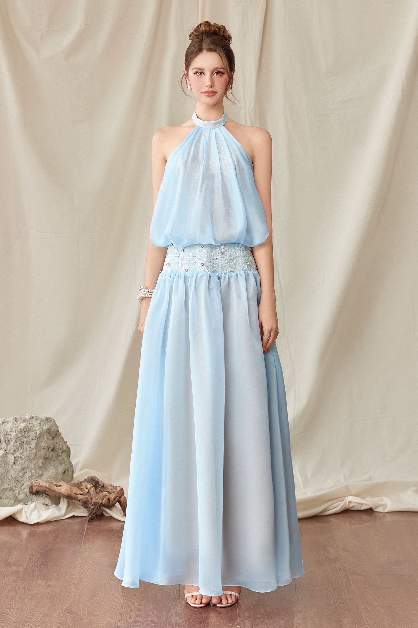 Aster Blouson Maxi Dress