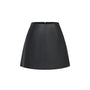 Colette A-line Back Zipper Leather Mini Skirt