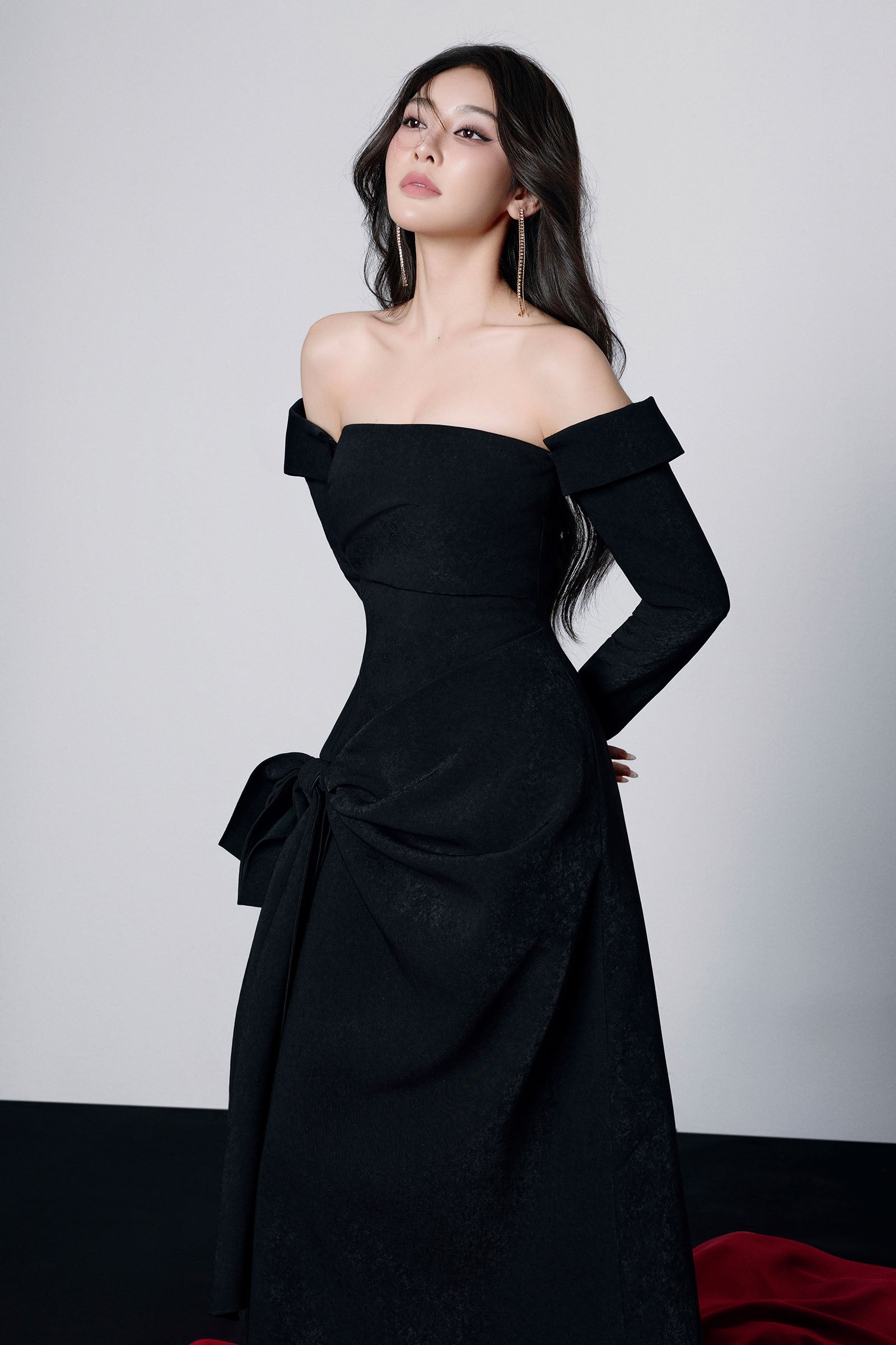 Teresa Off-Shoulder Draped Maxi Dress