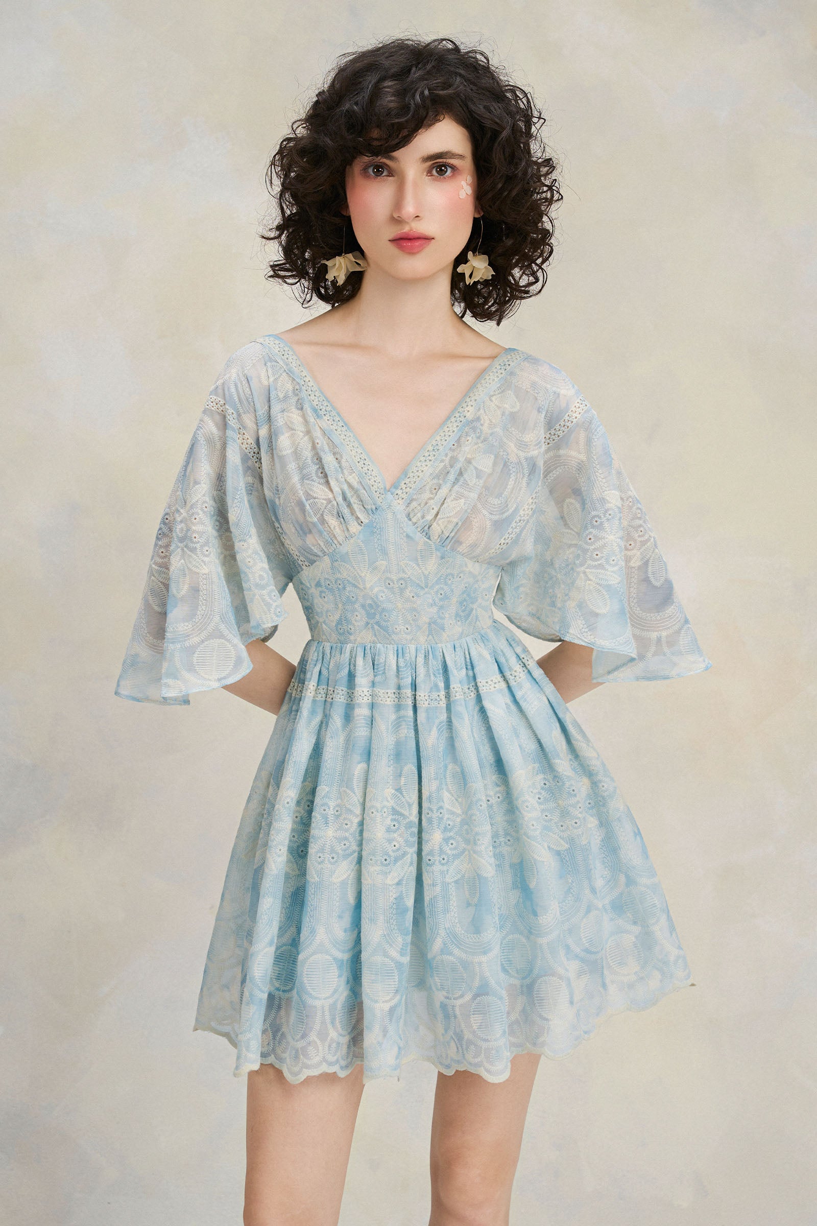 Aria Butterfly Sleeve Mini Dress