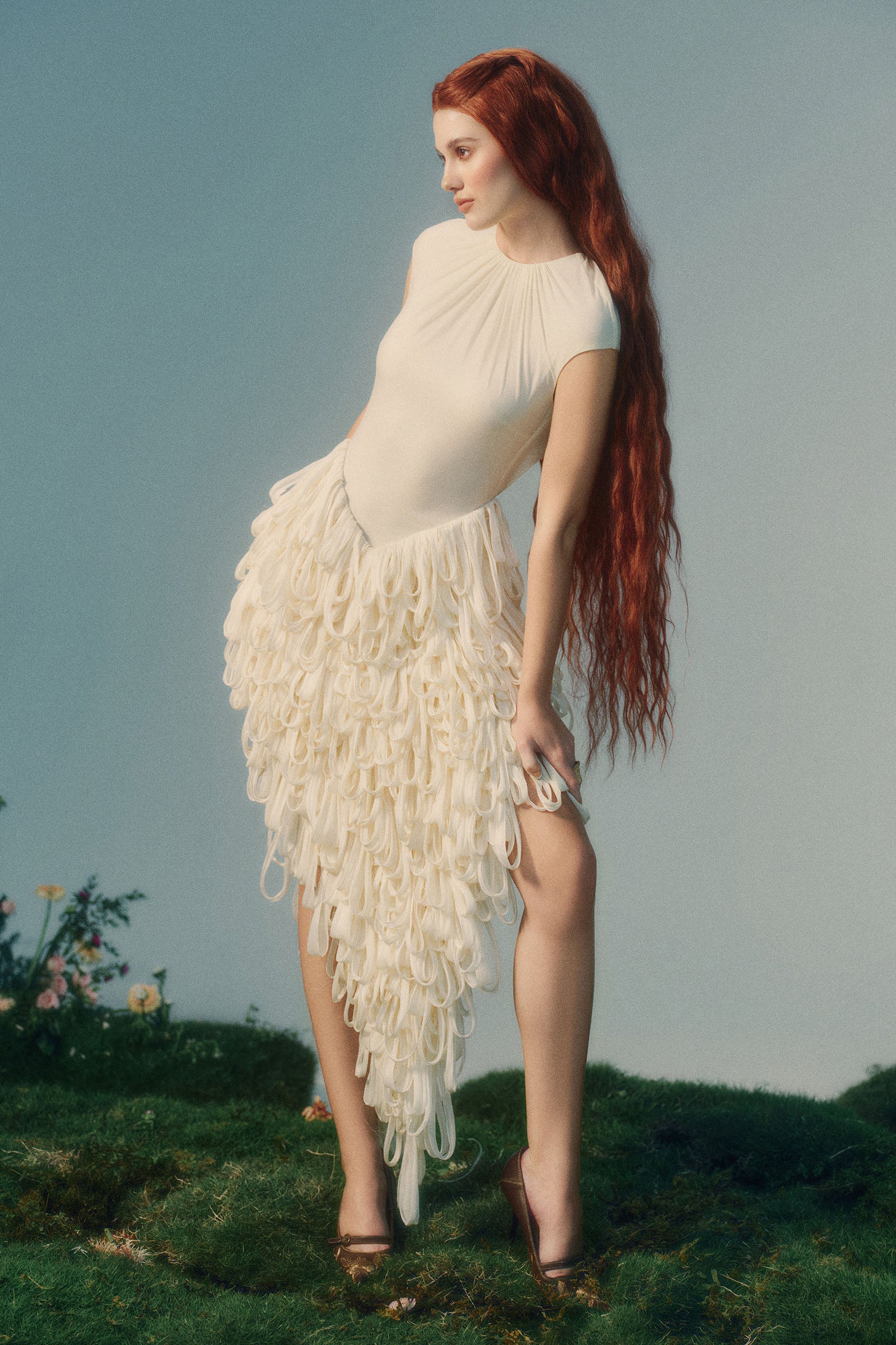 Nerine Fringe Midi Dress