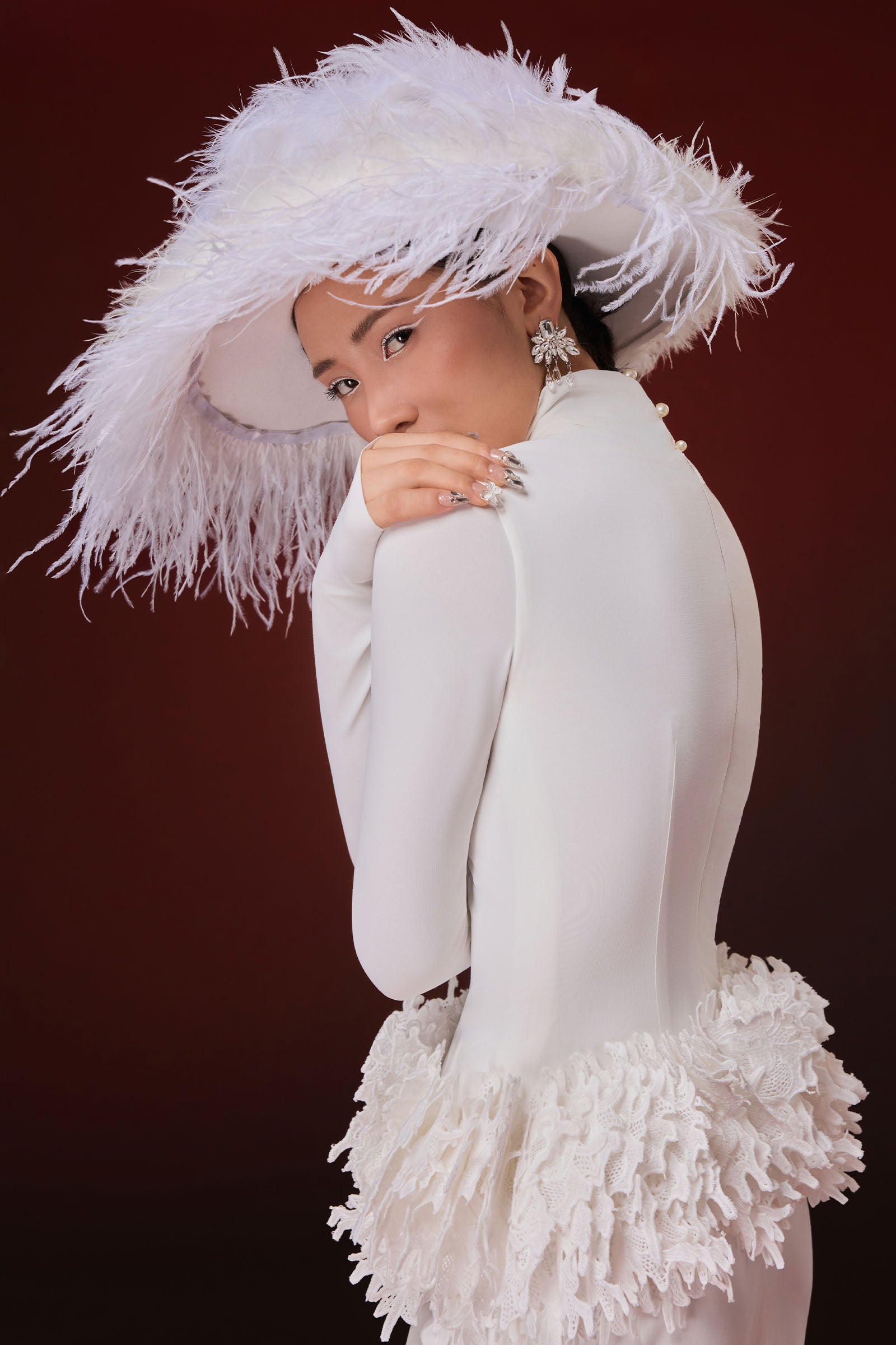 Fleuron Turtle Neck Maxi Dress