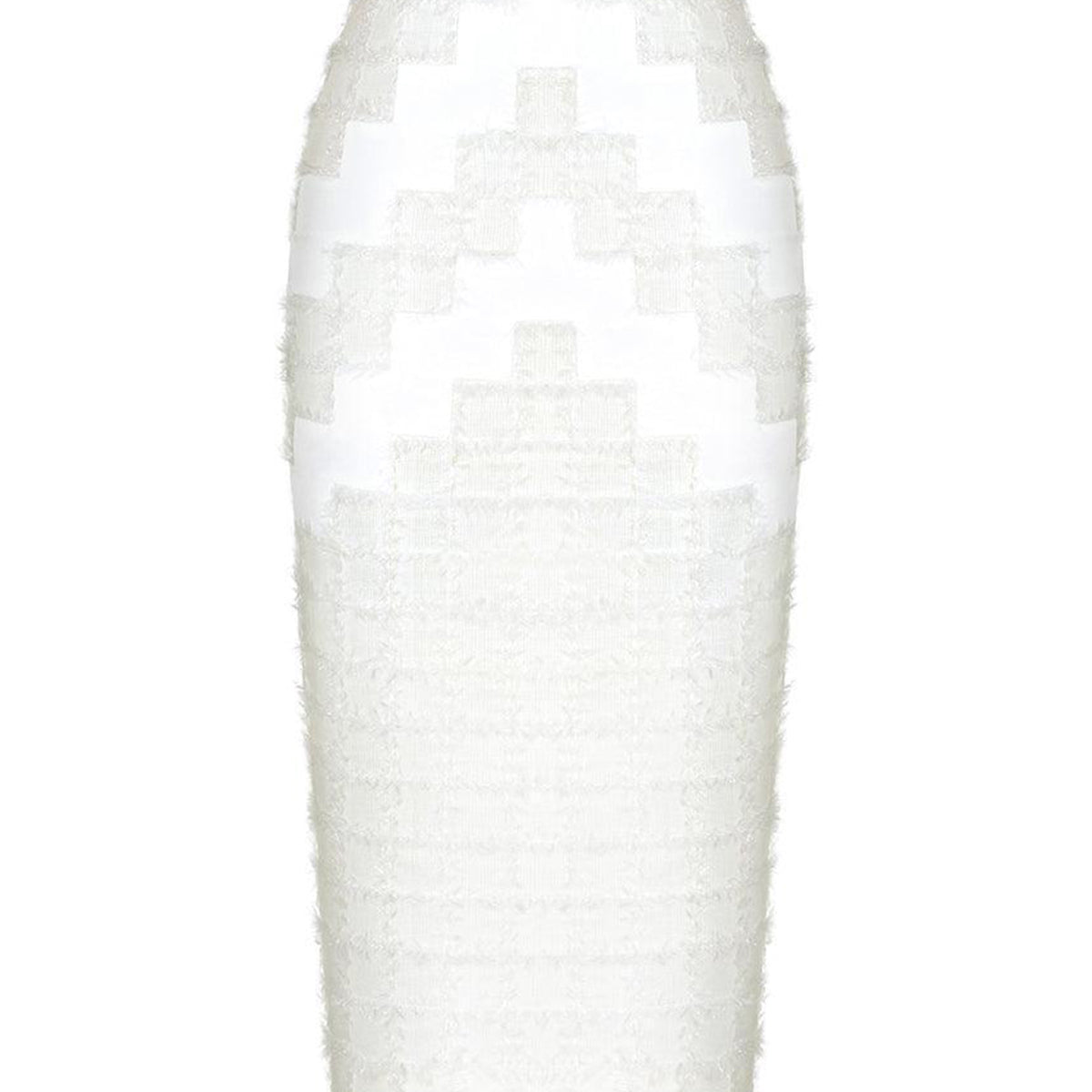Lavinia Straight Fringed Tweed Midi Skirt