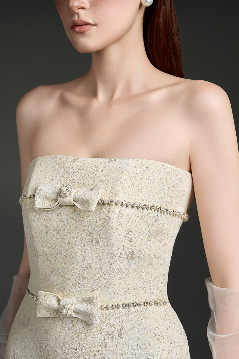 Perlavyn Brocade Maxi Dress