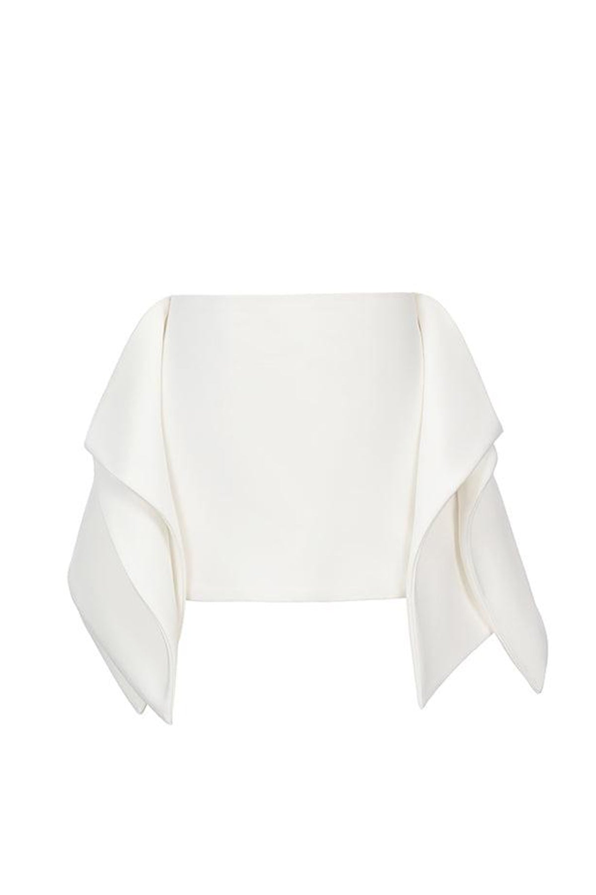 Ophelia Peplum Cuff Sleeved Crinkle Chiffon Ankle Length Dress