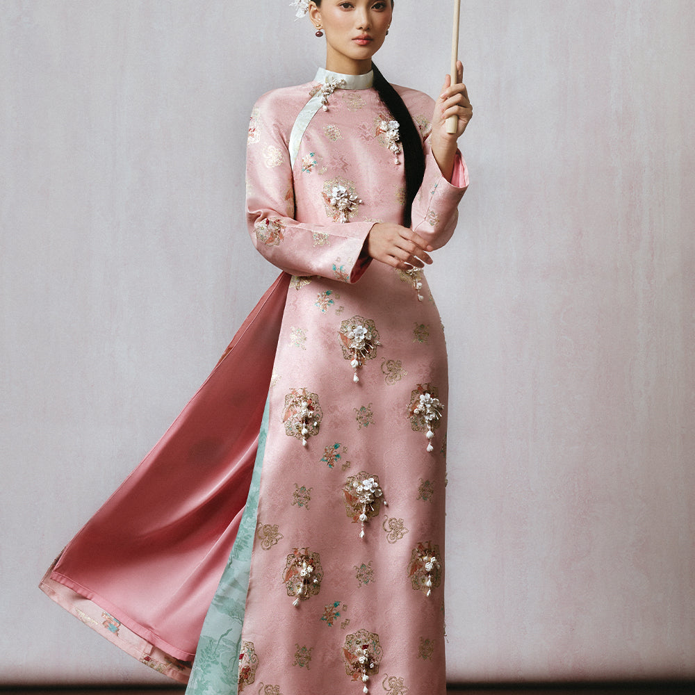 Bich Uyen Straight Brocade Pants