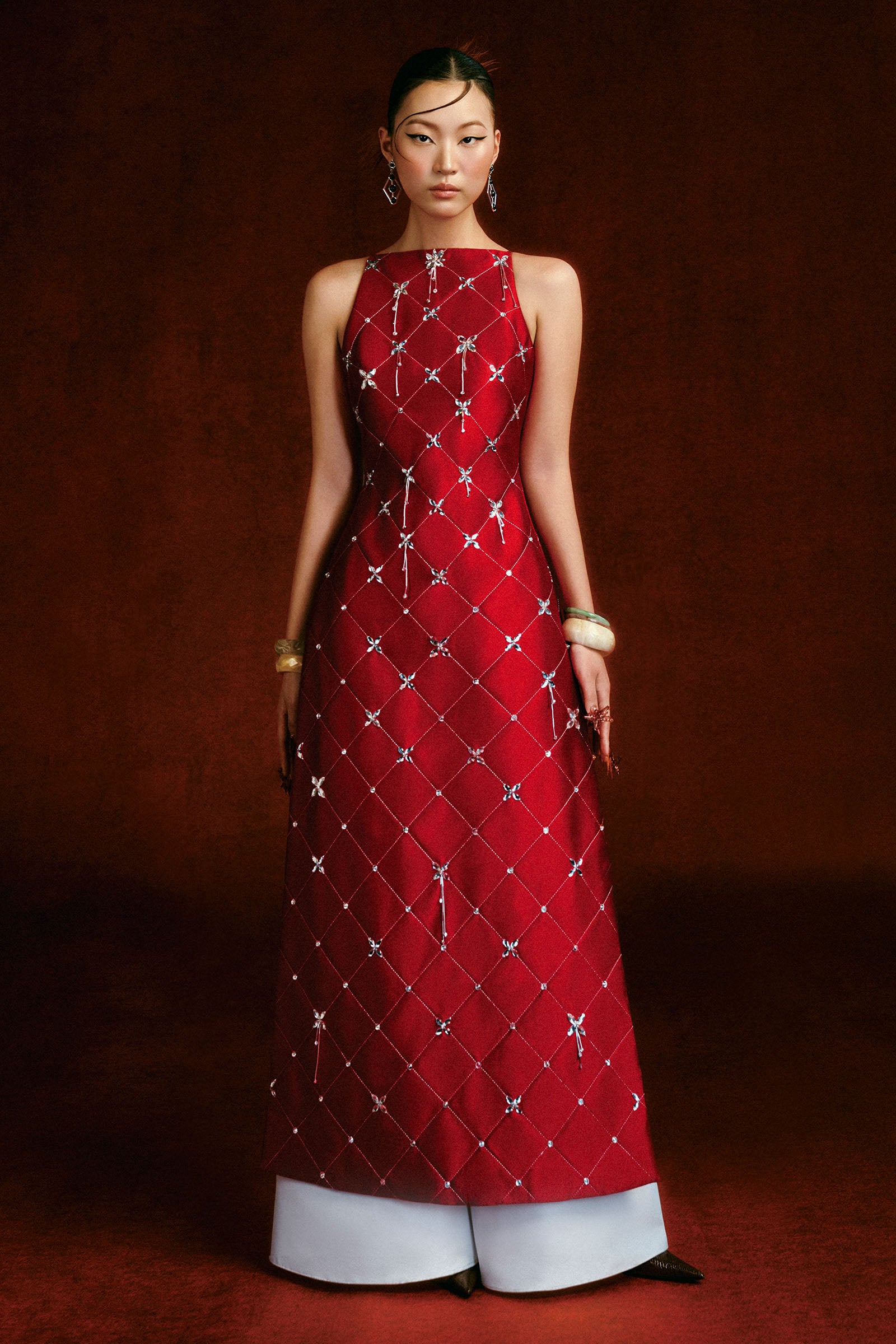 Bach Thuy Rhinestone Ao Dai