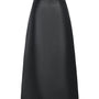 Chantel A-line Back Zipper Leather Midi Skirt
