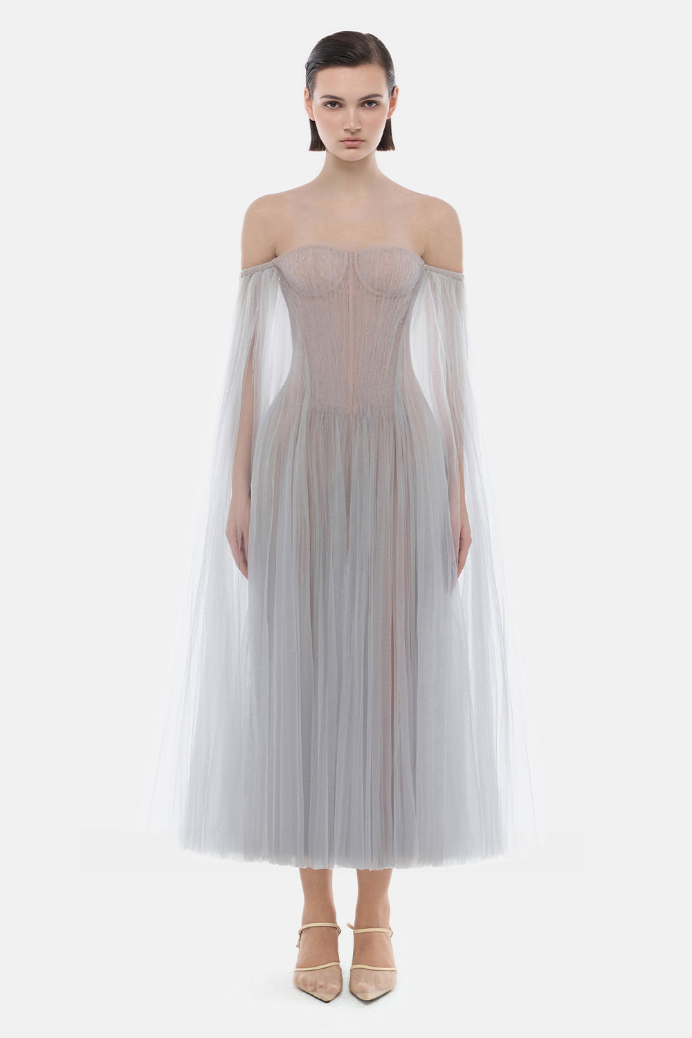 Elia Split Sleeve Midi Dress