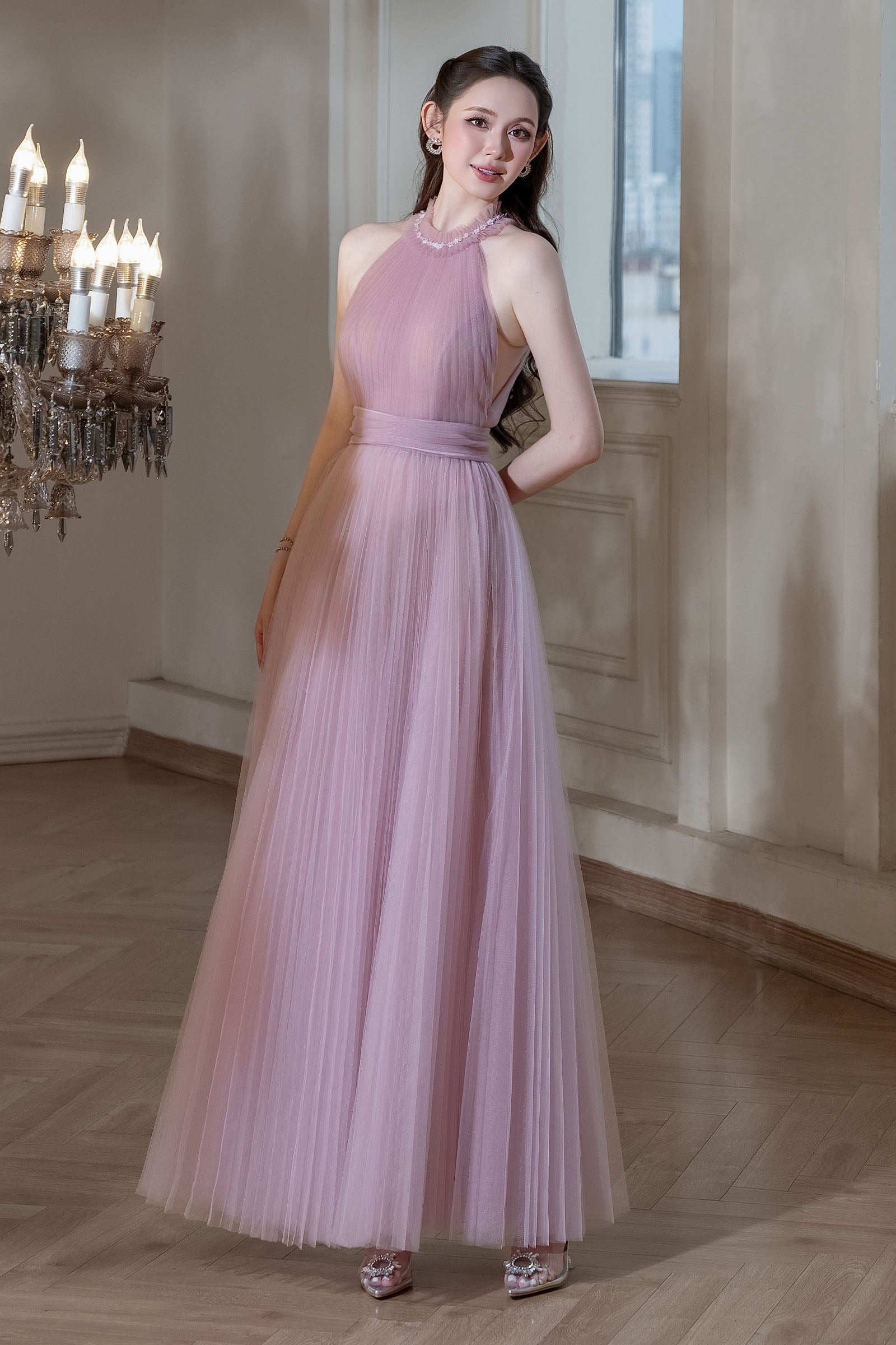 Karina Pleated Maxi Dress