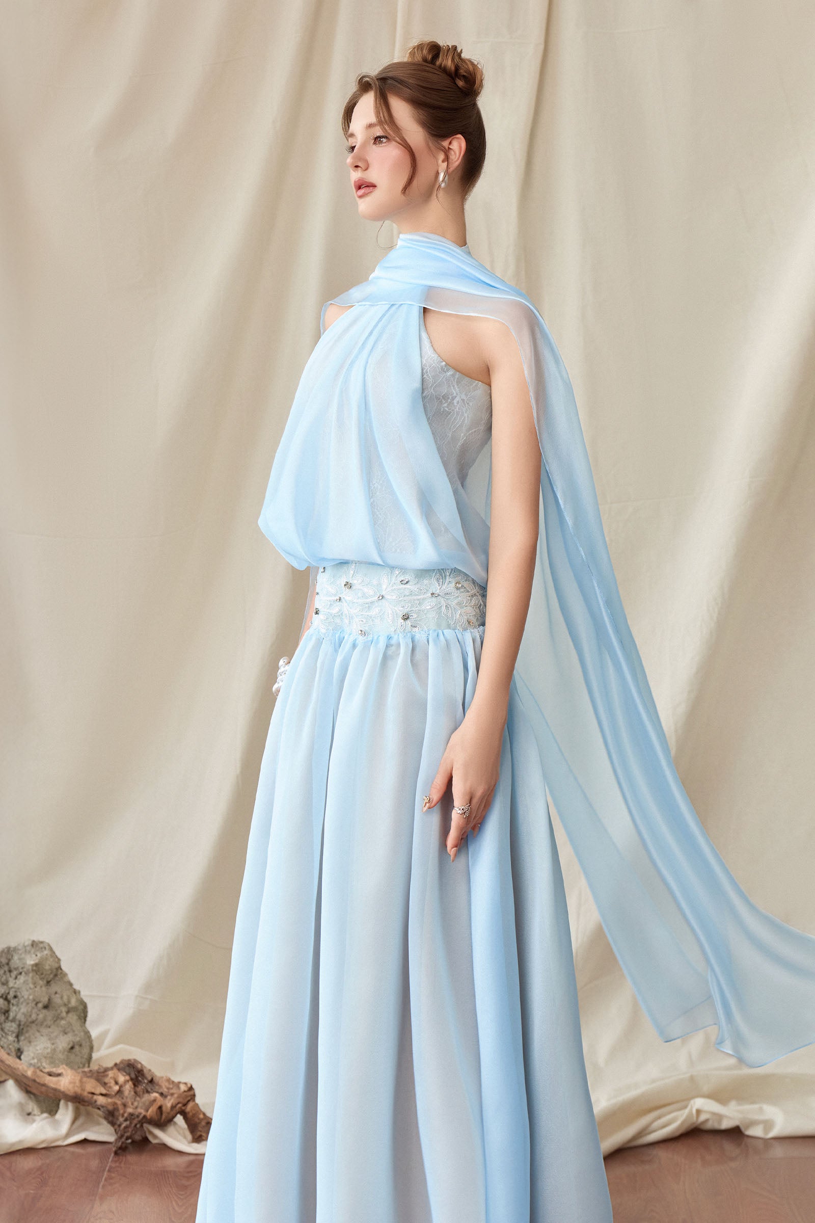 Aster Blouson Maxi Dress
