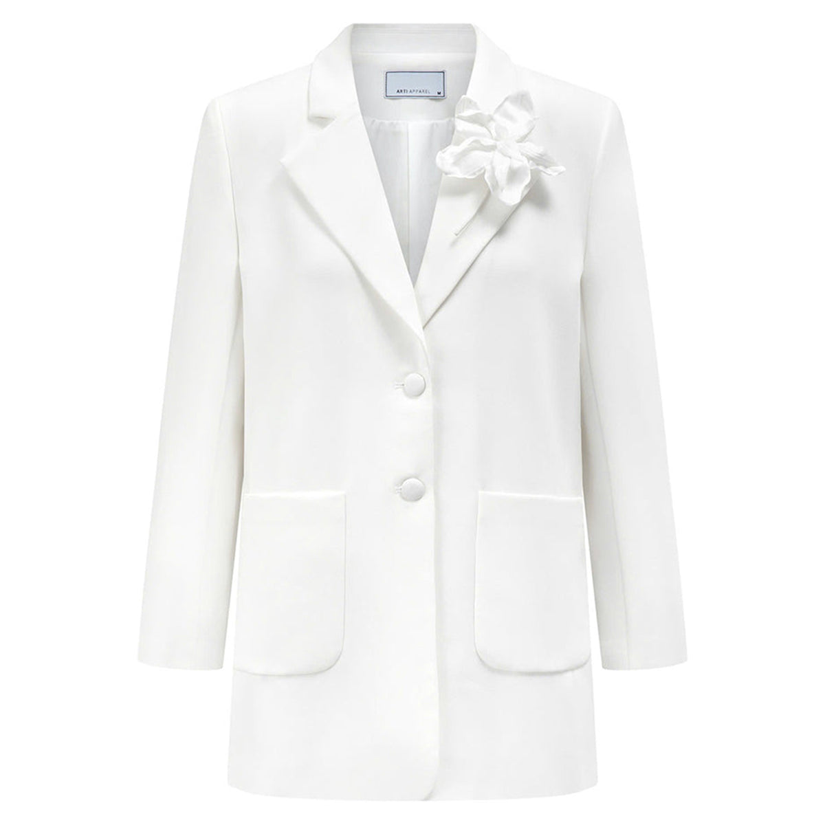 Ontario Straight Button Cotton Blend Blazer
