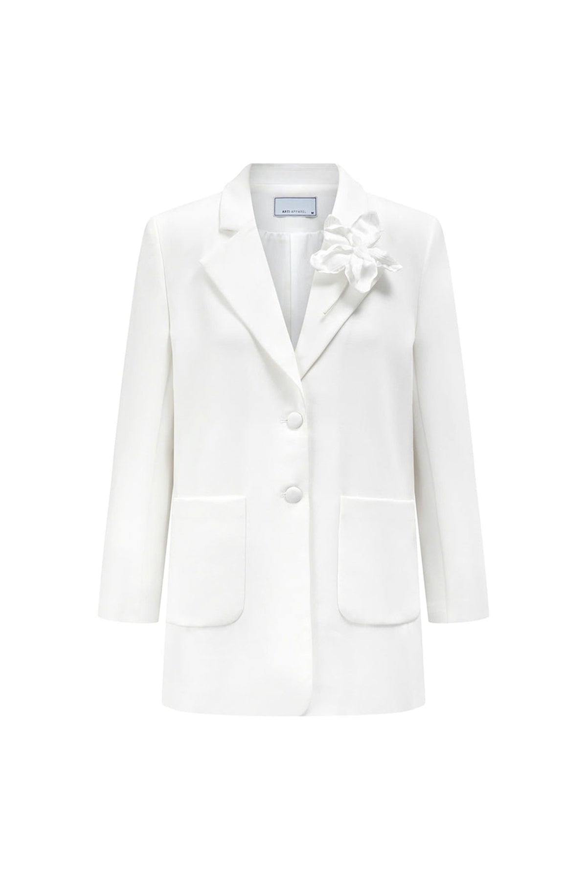 Ontario Straight Button Cotton Blend Blazer